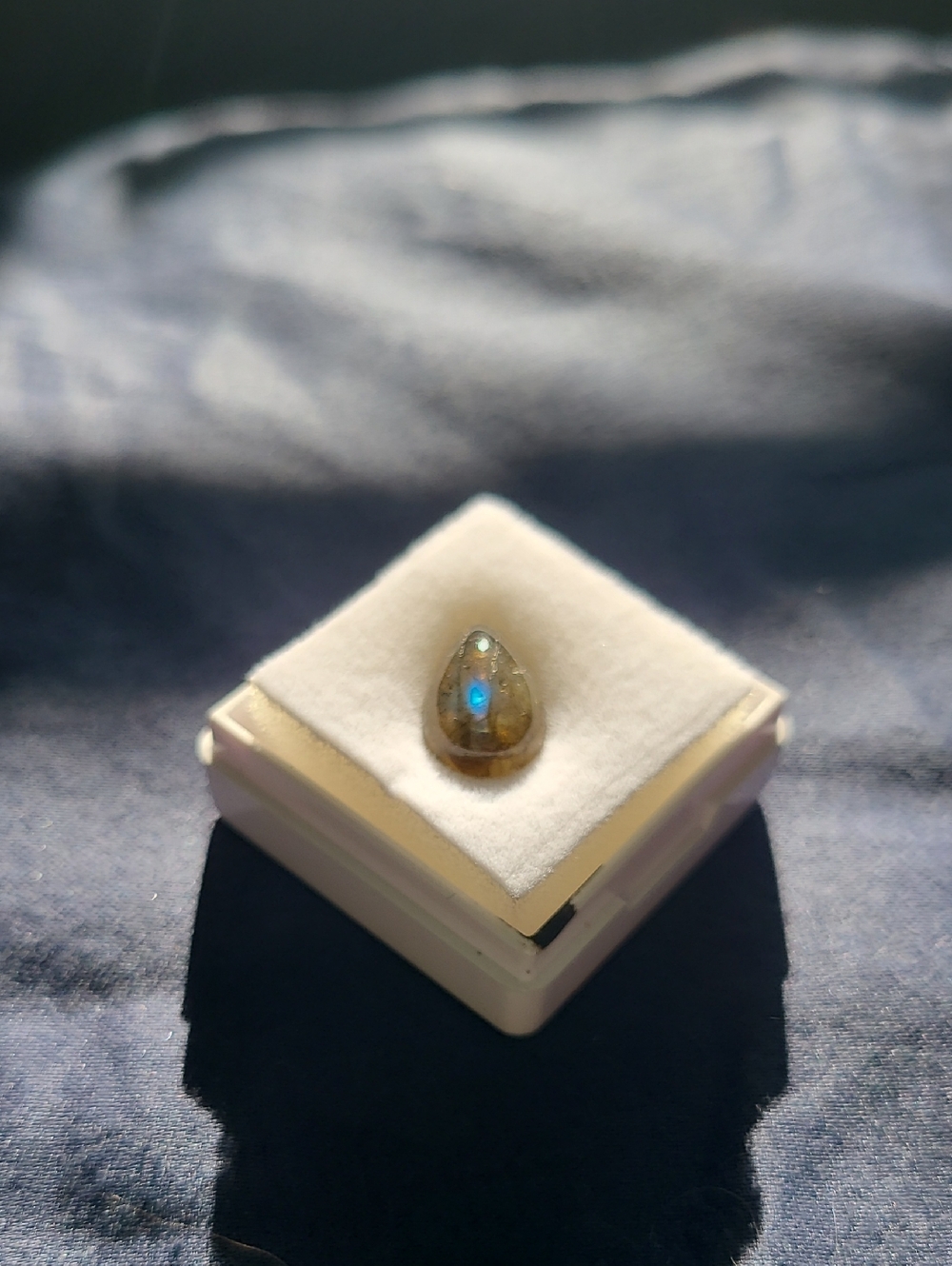 Teardrop Labradorite Cabochon With Blue Flash
